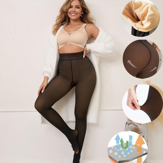 Sheer Fleece Lined Tights