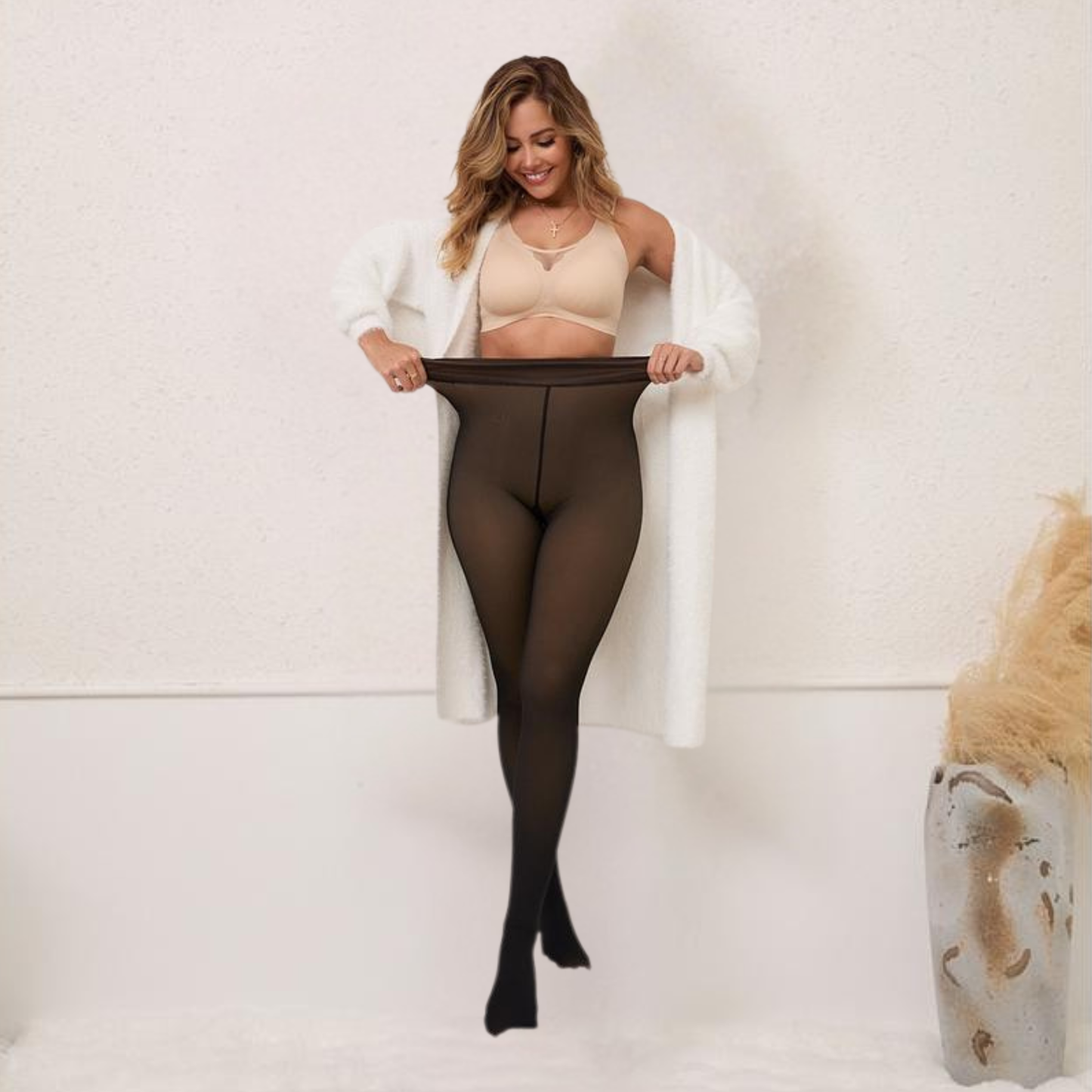 Sheer Fleece Lined Tights