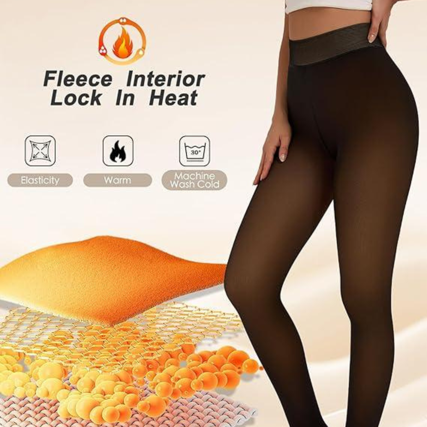 Sheer Fleece Lined Tights