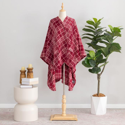 Plaid Velvetsoft Plush Wearable Throw